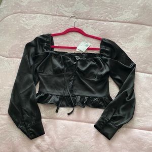 Forever 21 black medium woven top